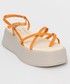 Sandały Vagabond sandały skórzane COURTNEY damskie kolor pomarańczowy
