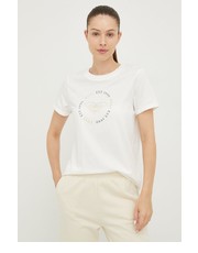 Bluzka t-shirt bawełniany kolor biały - Answear.com Roxy