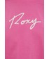 Bluza Roxy bluza damska kolor różowy z aplikacją