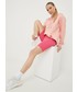 Bluza Roxy bluza 6110209900 damska kolor różowy z kapturem z nadrukiem