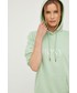 Bluza Roxy bluza damska kolor zielony z kapturem z nadrukiem
