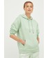 Bluza Roxy bluza damska kolor zielony z kapturem z nadrukiem