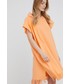 Strój kąpielowy Roxy narzutka plażowa bawełniana kolor pomarańczowy