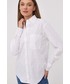 Koszula Guess koszula damska kolor biały regular z kołnierzykiem klasycznym