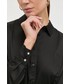 Koszula Guess koszula damska kolor czarny slim z kołnierzykiem klasycznym