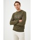 Sweter męski Guess sweter z domieszką wełny męski kolor zielony lekki