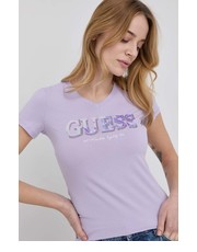 Bluzka t-shirt damski kolor fioletowy - Answear.com Guess
