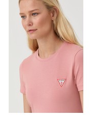 Bluzka t-shirt damski kolor różowy - Answear.com Guess