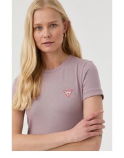Bluzka t-shirt damski kolor fioletowy - Answear.com Guess