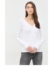 Bluzka longsleeve damski kolor biały - Answear.com Guess