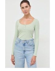 Bluzka longsleeve damski kolor zielony - Answear.com Guess