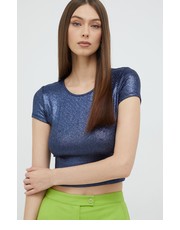 Bluzka t-shirt damski kolor granatowy - Answear.com Guess