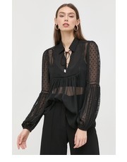 Bluzka bluzka damska kolor czarny wzorzysta - Answear.com Guess