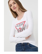 Bluzka longsleeve damski kolor biały - Answear.com Guess