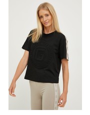 Bluzka t-shirt bawełniany kolor czarny - Answear.com Guess