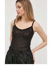 Bluzka top z domieszką wełny kolor czarny - Answear.com Guess