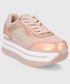 Sneakersy Guess Buty kolor różowy na platformie