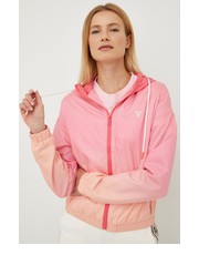 Kurtka kurtka damska kolor różowy przejściowa oversize - Answear.com Guess