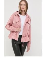 Kurtka kurtka damska kolor różowy przejściowa - Answear.com Guess