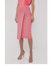 Spódnica spódnica kolor różowy midi ołówkowa - Answear.com Guess