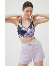 Spodnie szorty damskie kolor fioletowy z nadrukiem high waist - Answear.com Guess