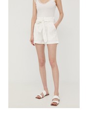 Spodnie szorty damskie kolor biały wzorzyste high waist - Answear.com Guess