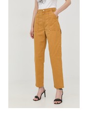 Spodnie spodnie bawełniane damskie high waist - Answear.com Guess