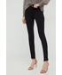 Spodnie Guess spodnie damskie kolor czarny dopasowane medium waist