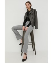 Spodnie spodnie damskie kolor czarny proste high waist - Answear.com Guess