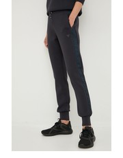 Spodnie spodnie dresowe damskie kolor szary z aplikacją - Answear.com Guess