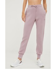 Spodnie spodnie dresowe damskie kolor fioletowy z aplikacją - Answear.com Guess