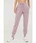 Spodnie Guess spodnie dresowe damskie kolor fioletowy z aplikacją