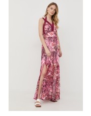 Sukienka sukienka kolor różowy maxi rozkloszowana - Answear.com Guess