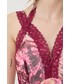 Sukienka Guess sukienka kolor różowy maxi rozkloszowana