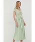 Sukienka Guess sukienka kolor zielony midi rozkloszowana