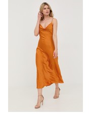 Sukienka sukienka kolor pomarańczowy maxi prosta - Answear.com Guess