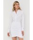 Sukienka Guess sukienka kolor biały mini dopasowana