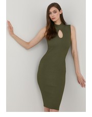 Sukienka sukienka kolor zielony mini dopasowana - Answear.com Guess