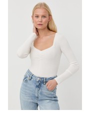 Sweter sweter damski kolor biały lekki - Answear.com Guess