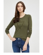 Sweter sweter damski kolor zielony lekki - Answear.com Guess