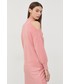 Sweter Guess sweter damski kolor różowy ciepły z półgolfem