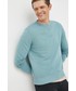 Bluza męska Guess bluza męska kolor turkusowy z aplikacją