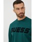 Bluza męska Guess bluza męska kolor zielony z aplikacją