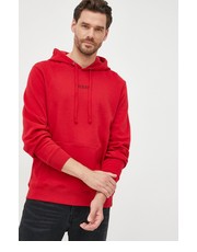 Bluza męska bluza męska kolor czerwony z kapturem z nadrukiem - Answear.com Guess