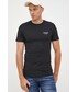 T-shirt - koszulka męska Guess t-shirt bawełniany kolor czarny z nadrukiem