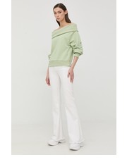 Bluza bluza damska kolor zielony z aplikacją - Answear.com Guess
