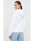 Bluza Guess bluza bawełniana damska kolor biały z kapturem z aplikacją