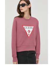 Bluza bluza damska kolor różowy z nadrukiem - Answear.com Guess