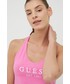 Piżama Guess szorty piżamowe damskie kolor różowy
