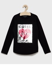 Koszulka longsleeve dziecięcy kolor czarny - Answear.com Guess